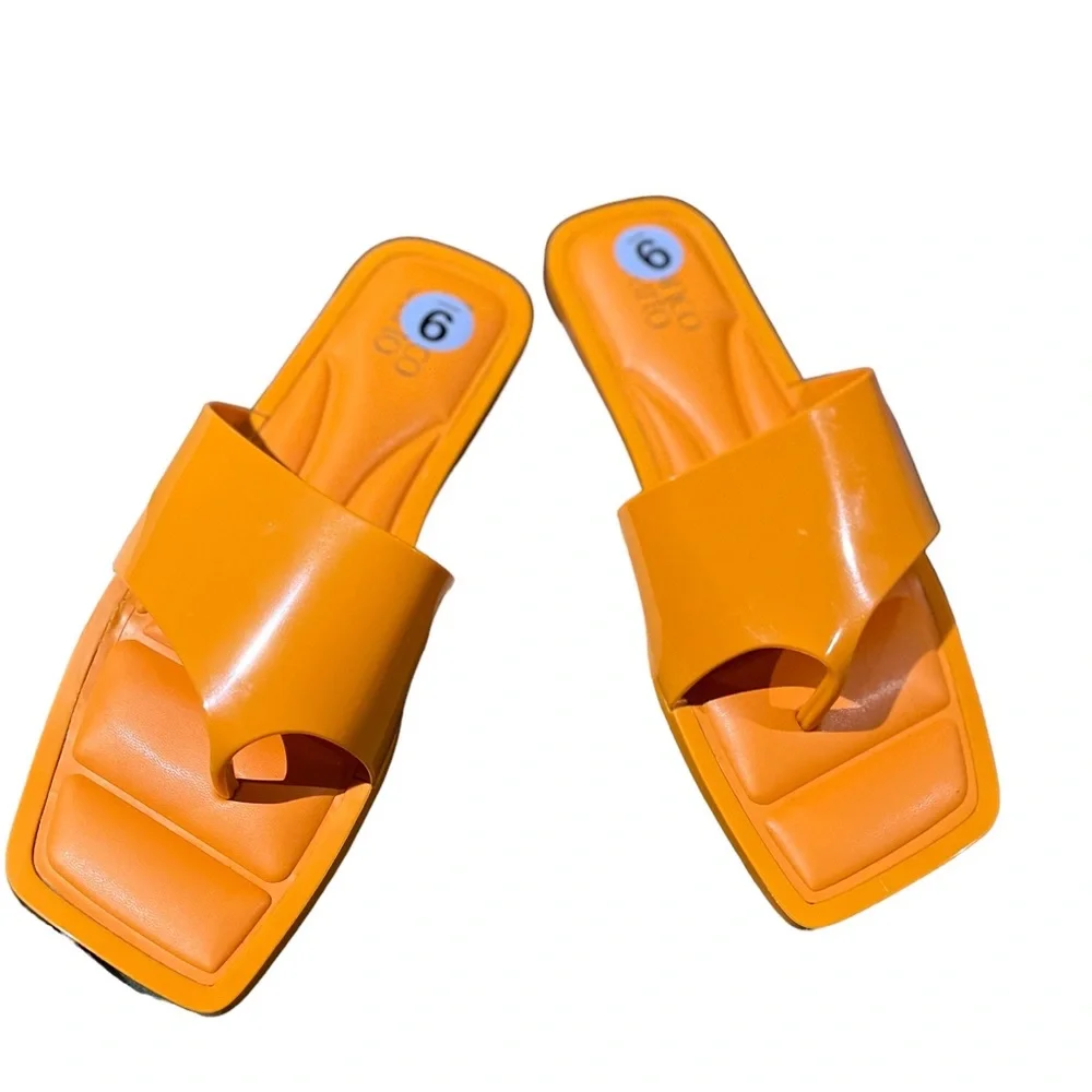 NEW Franco Sarto Women's Sorrento Slide Sandal In Color Citrus